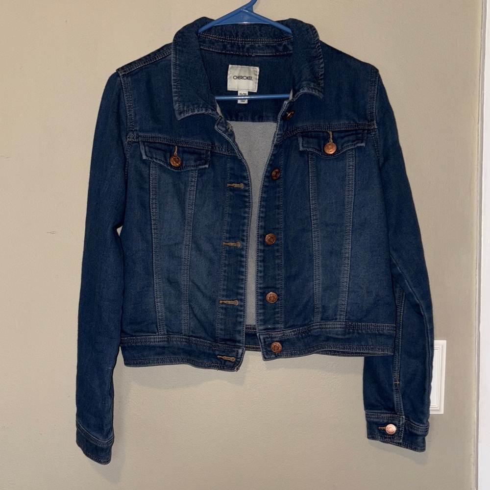 Cherokee Dark Blue Denim Jean Jacket